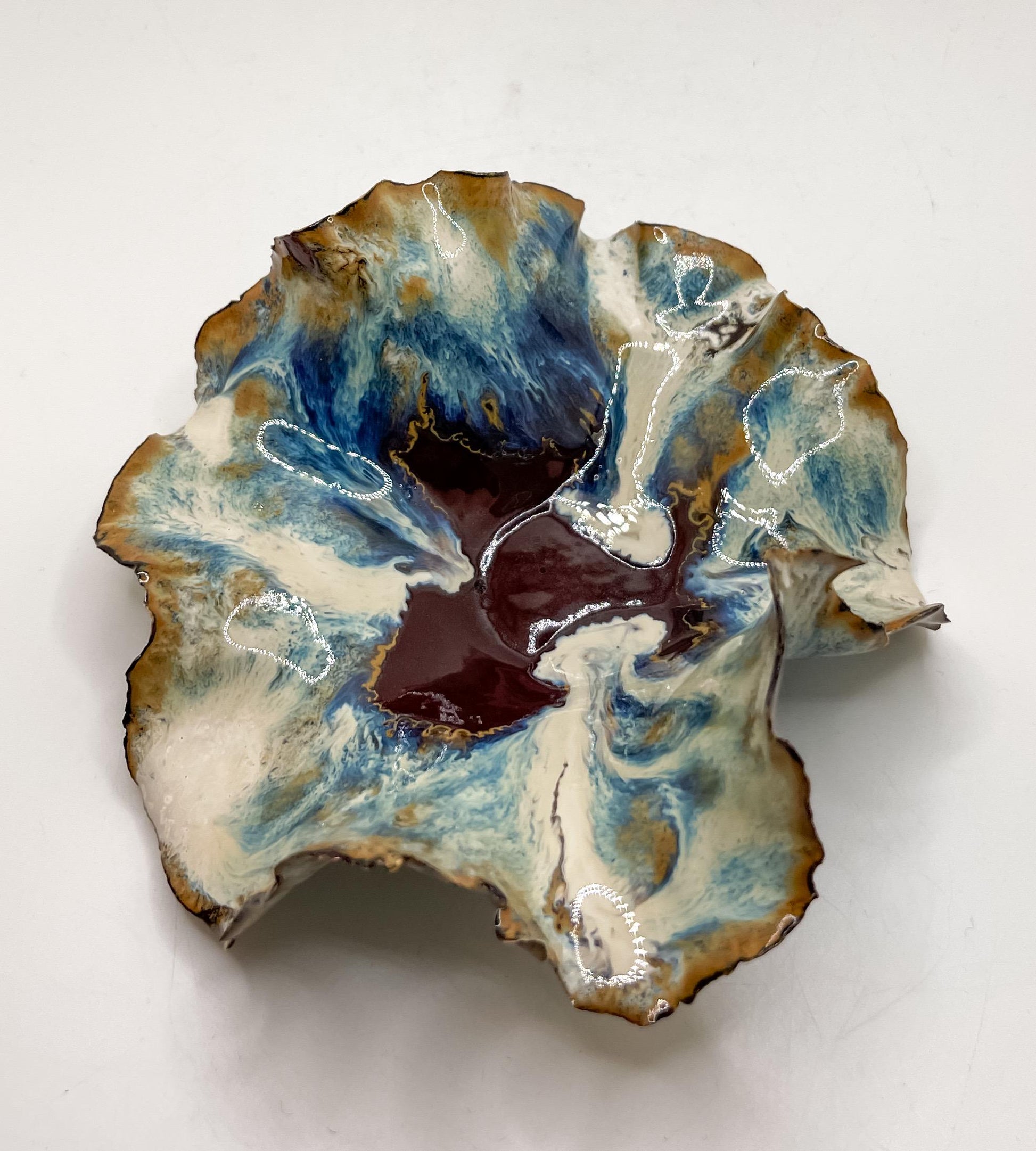 Handcrafted Ceramic Dish: Coral Beach Bowl