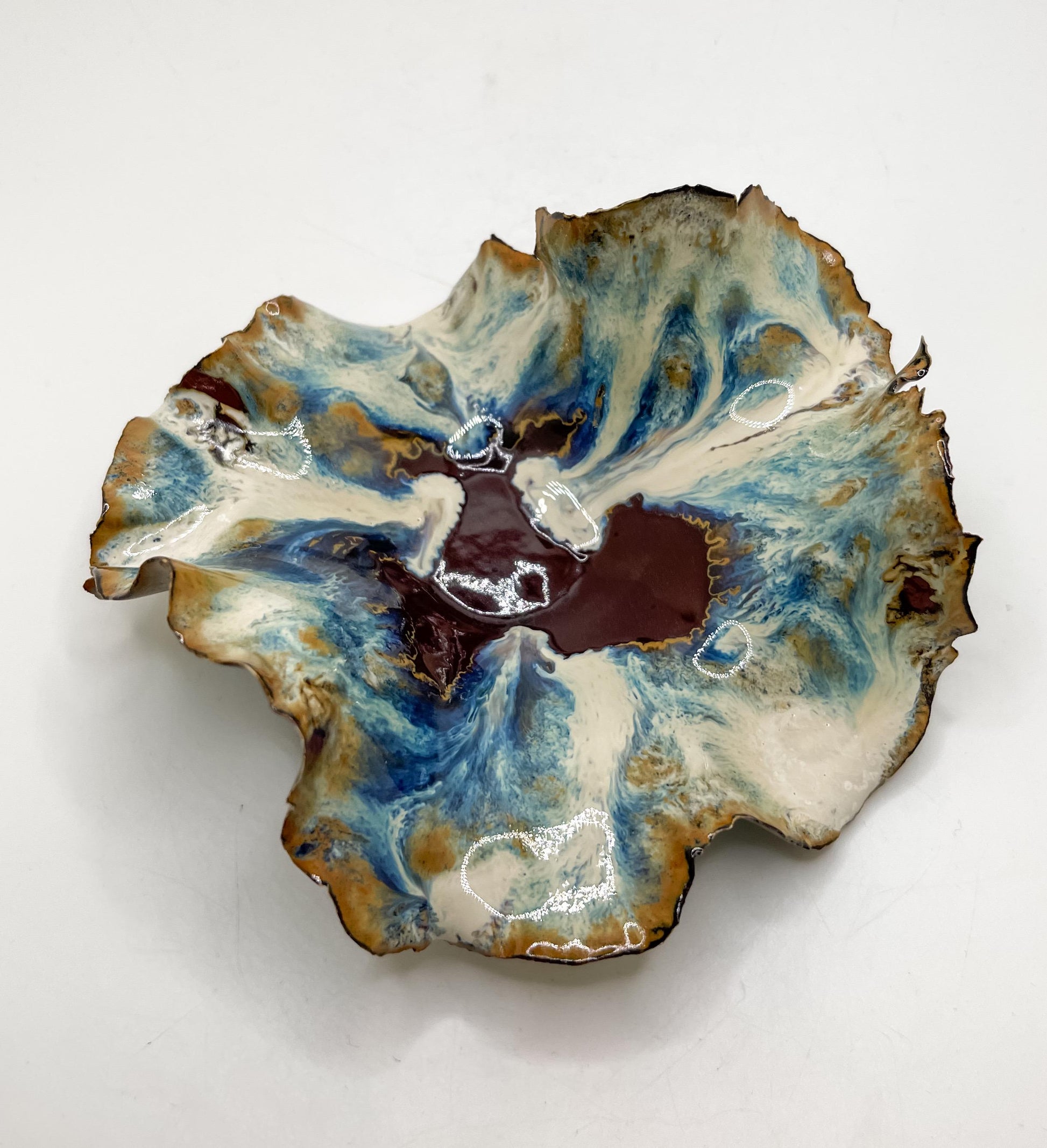 Handcrafted Ceramic Dish: Coral Beach Bowl