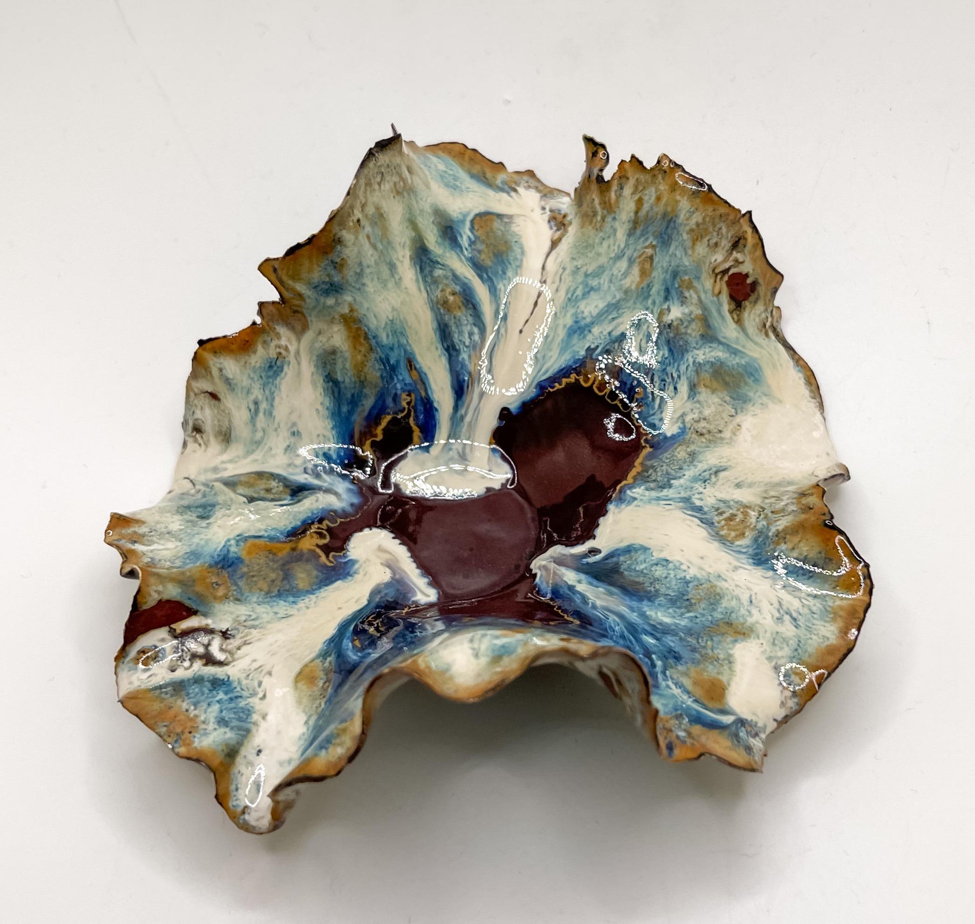 Handcrafted Ceramic Dish: Coral Beach Bowl