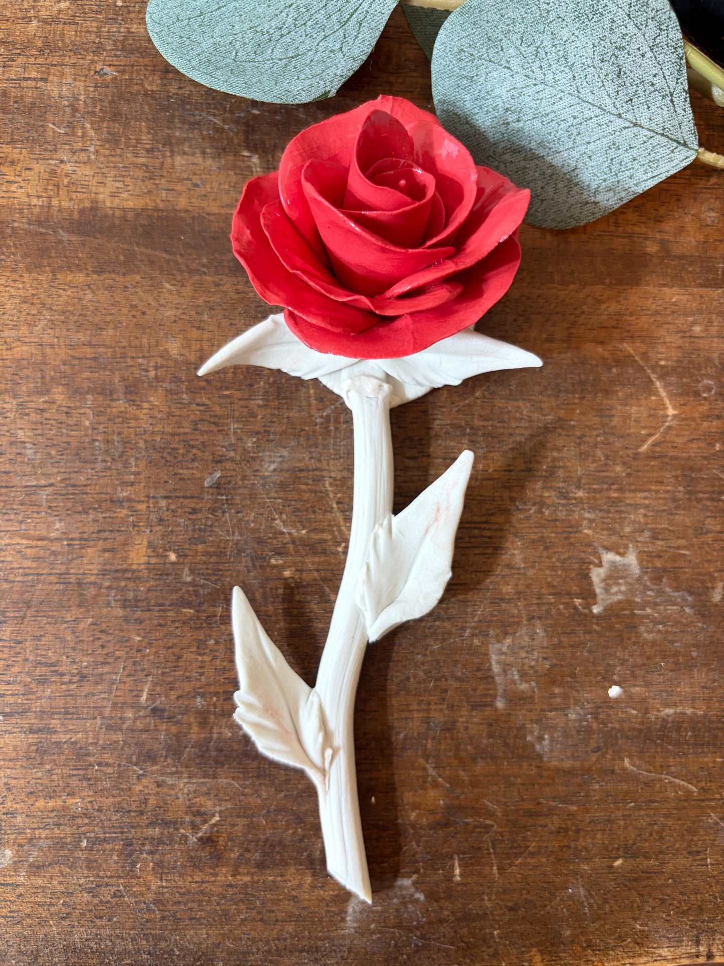 Timeless Love Forever Rose – Red Porcelain Rose