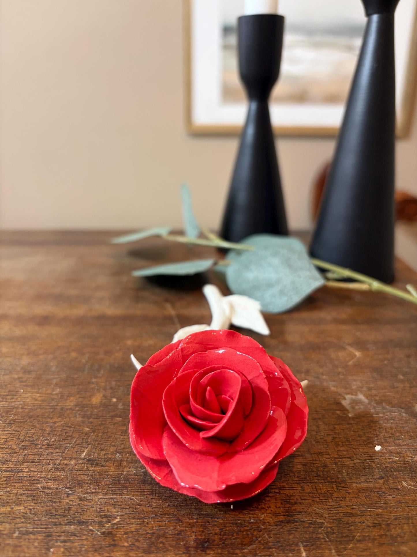 Timeless Love Forever Rose – Red Porcelain Rose