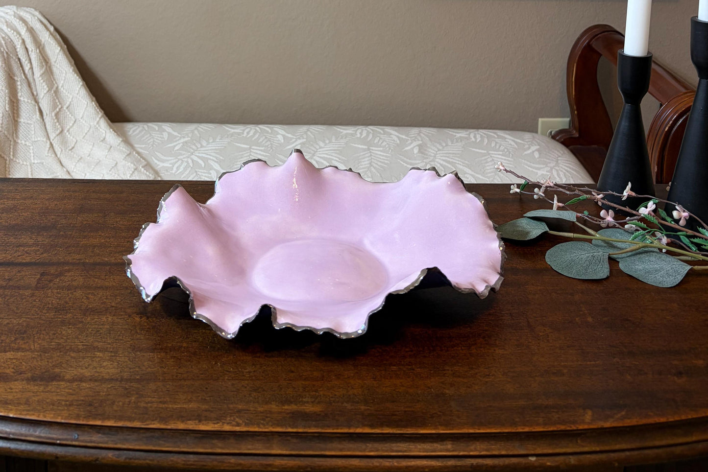 Silver Rim Blossom Bowl