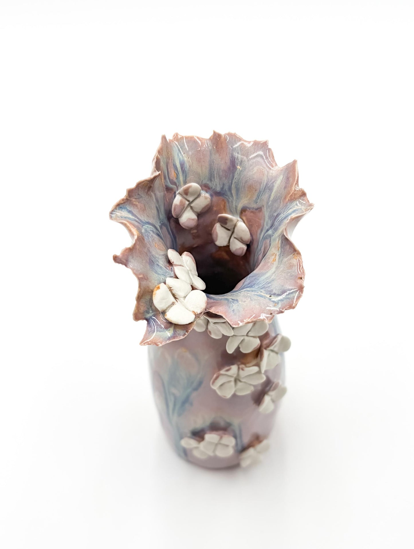 Handmade Porcelain Bud Vase: Small Ceramic Pottery Gift
