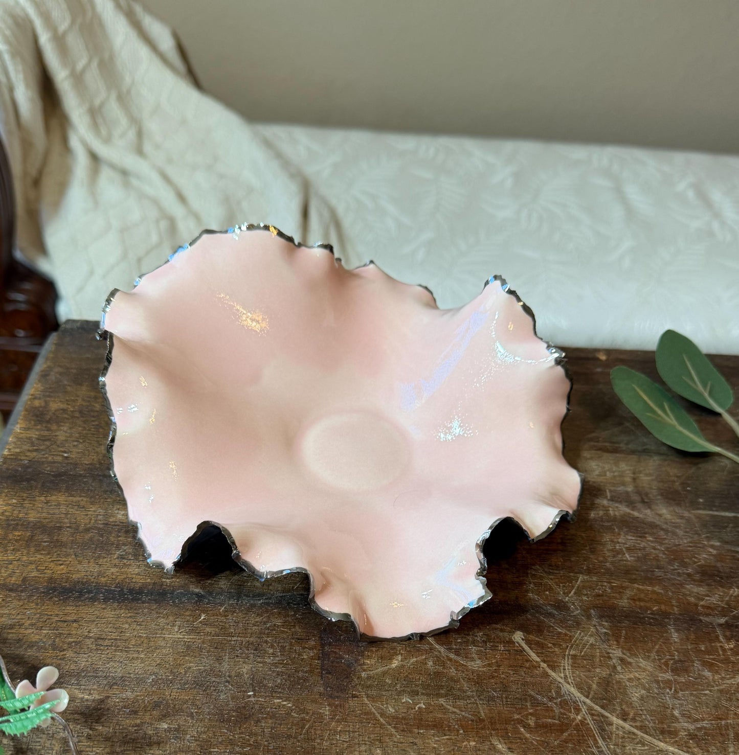 Silver Rim Blossom Bowl