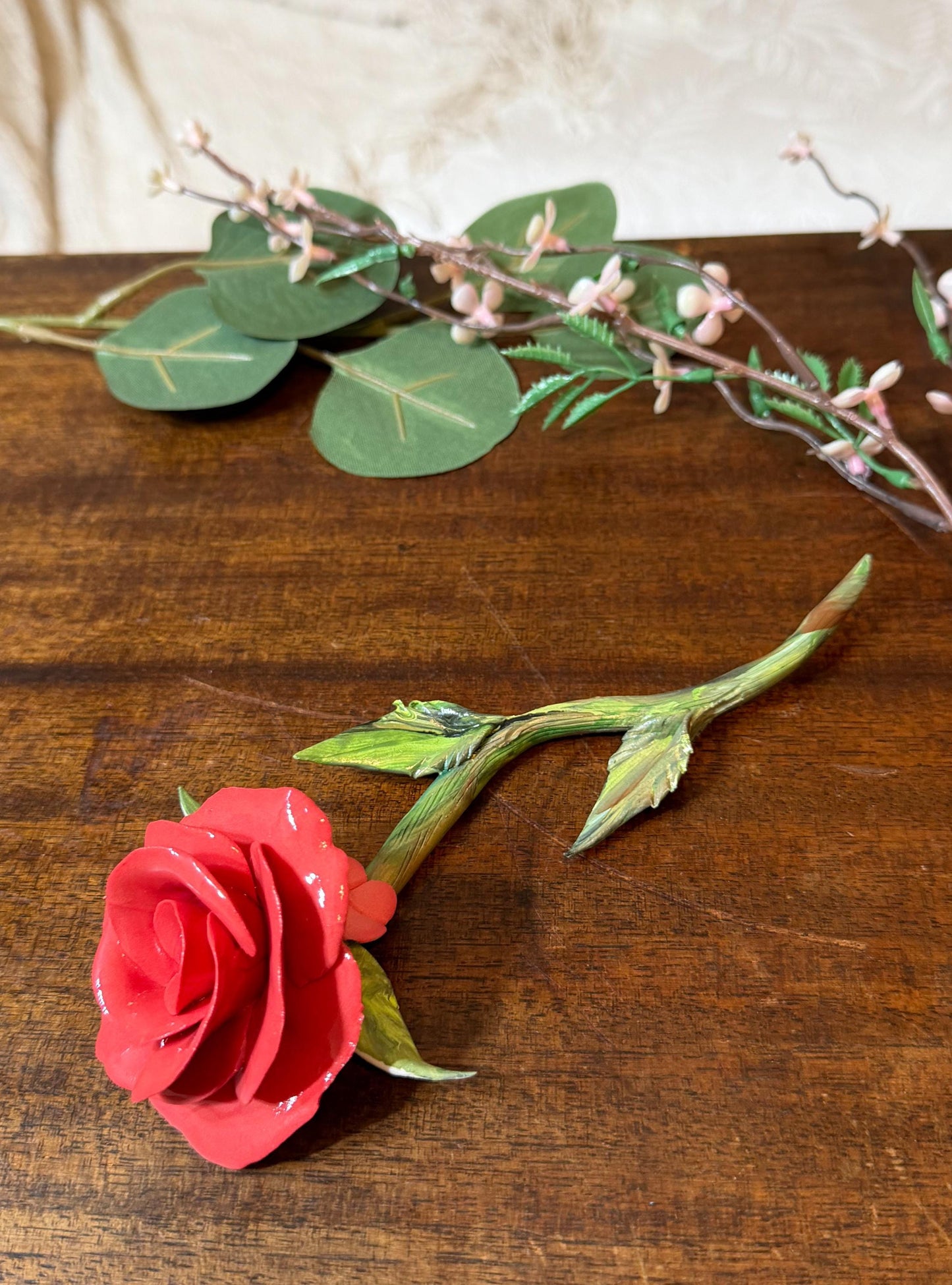 Timeless Love Forever Rose – Red Porcelain Rose