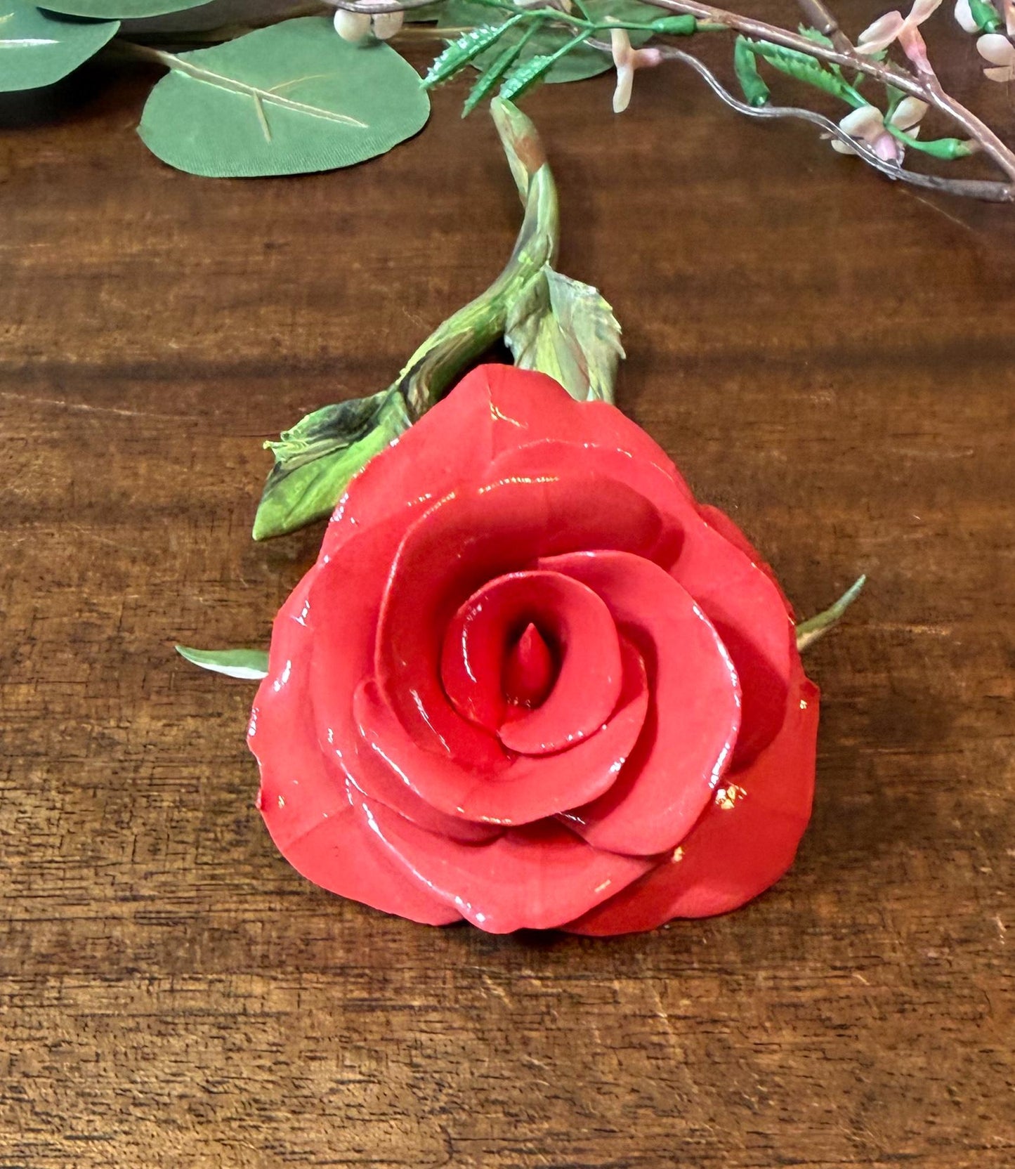 Timeless Love Forever Rose – Red Porcelain Rose