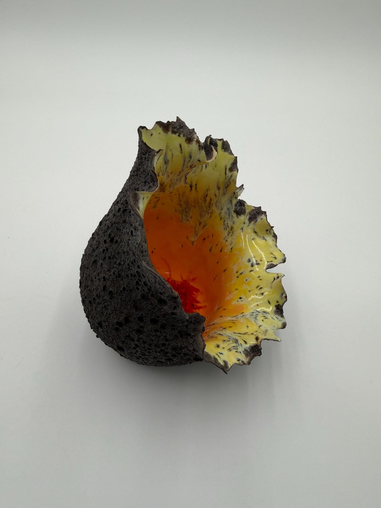 Handcrafted Porcelain Lava Flower Sculpture