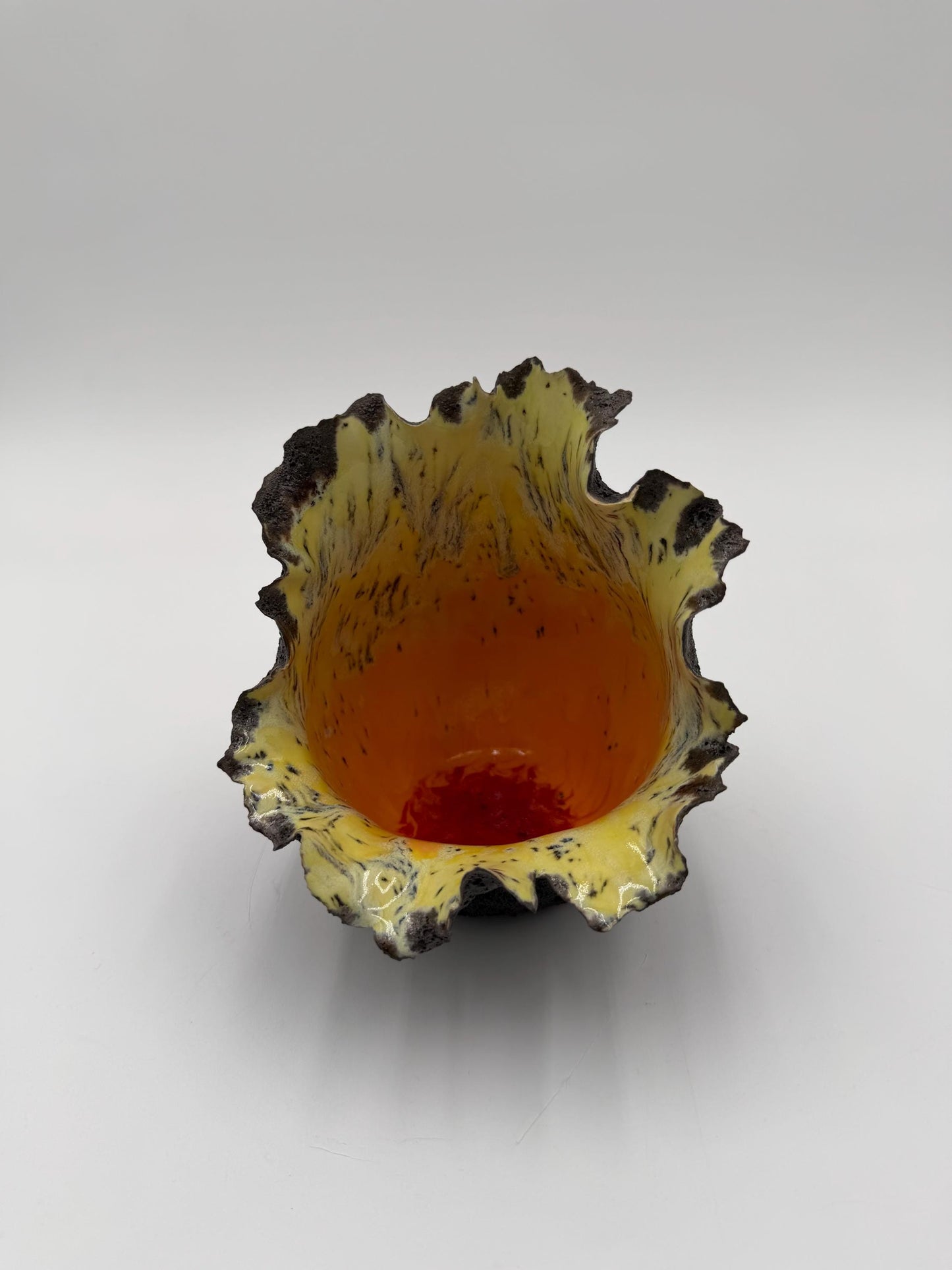 Handcrafted Porcelain Lava Flower Sculpture