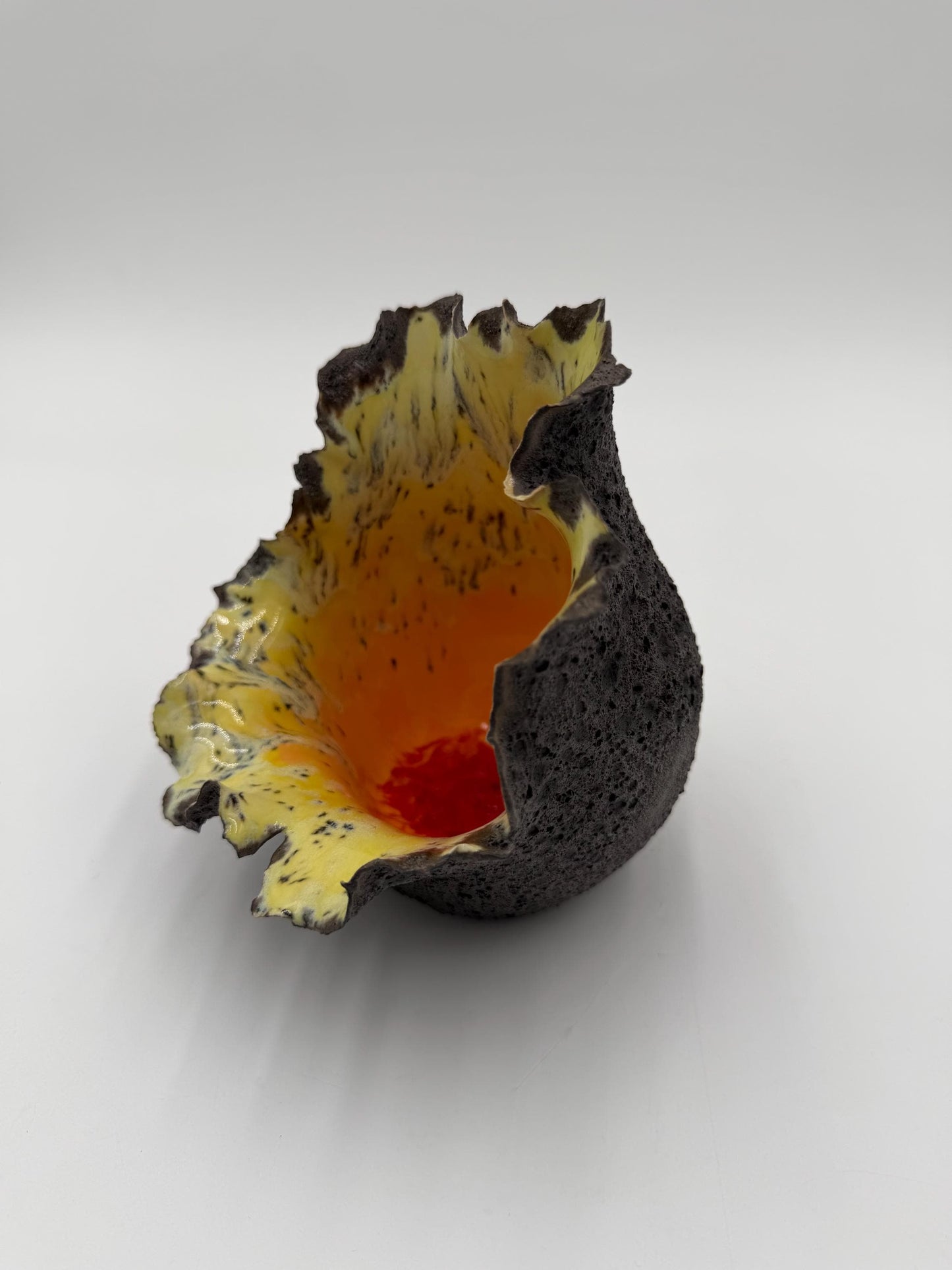 Handcrafted Porcelain Lava Flower Sculpture