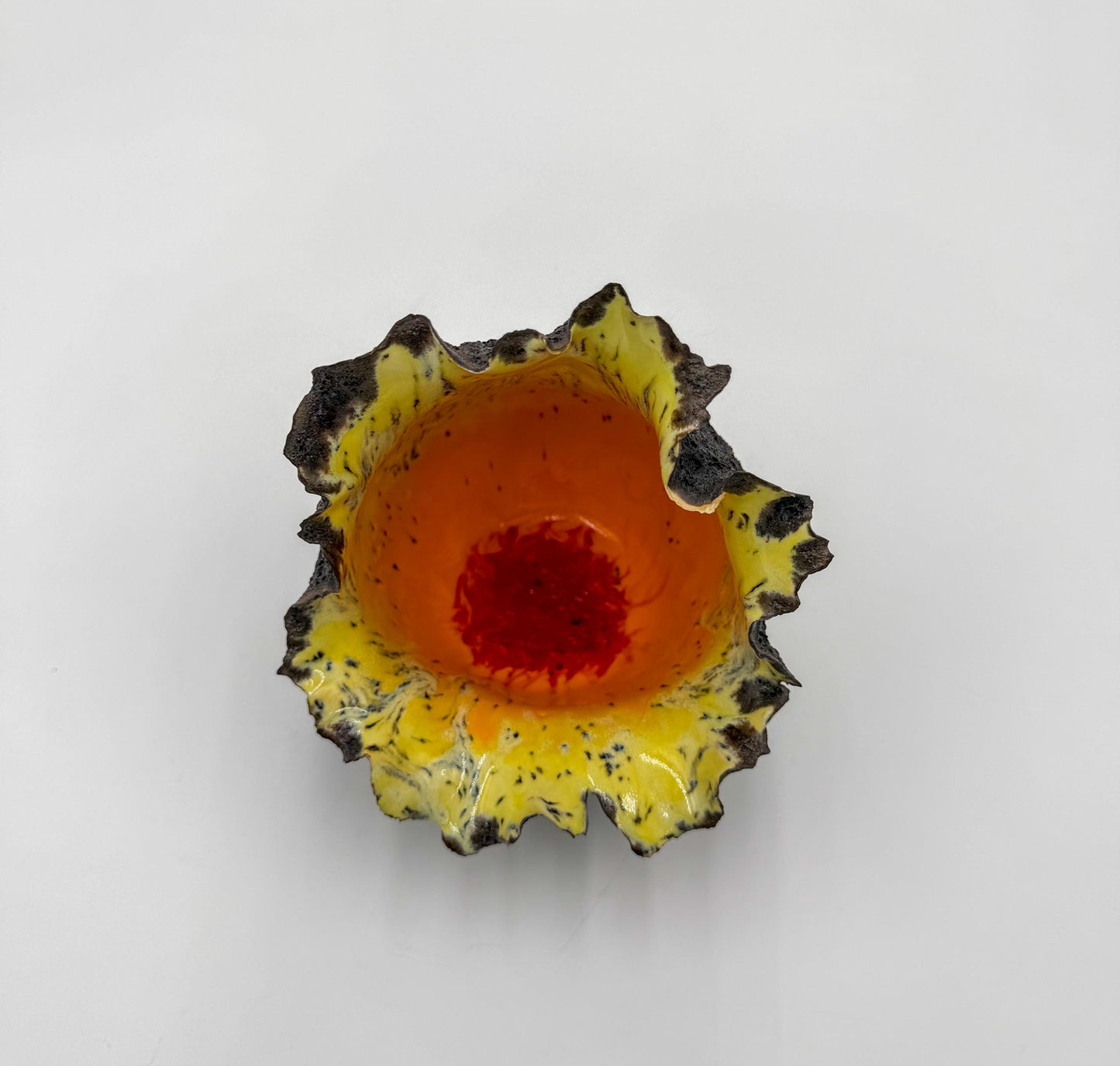 Handcrafted Porcelain Lava Flower Sculpture