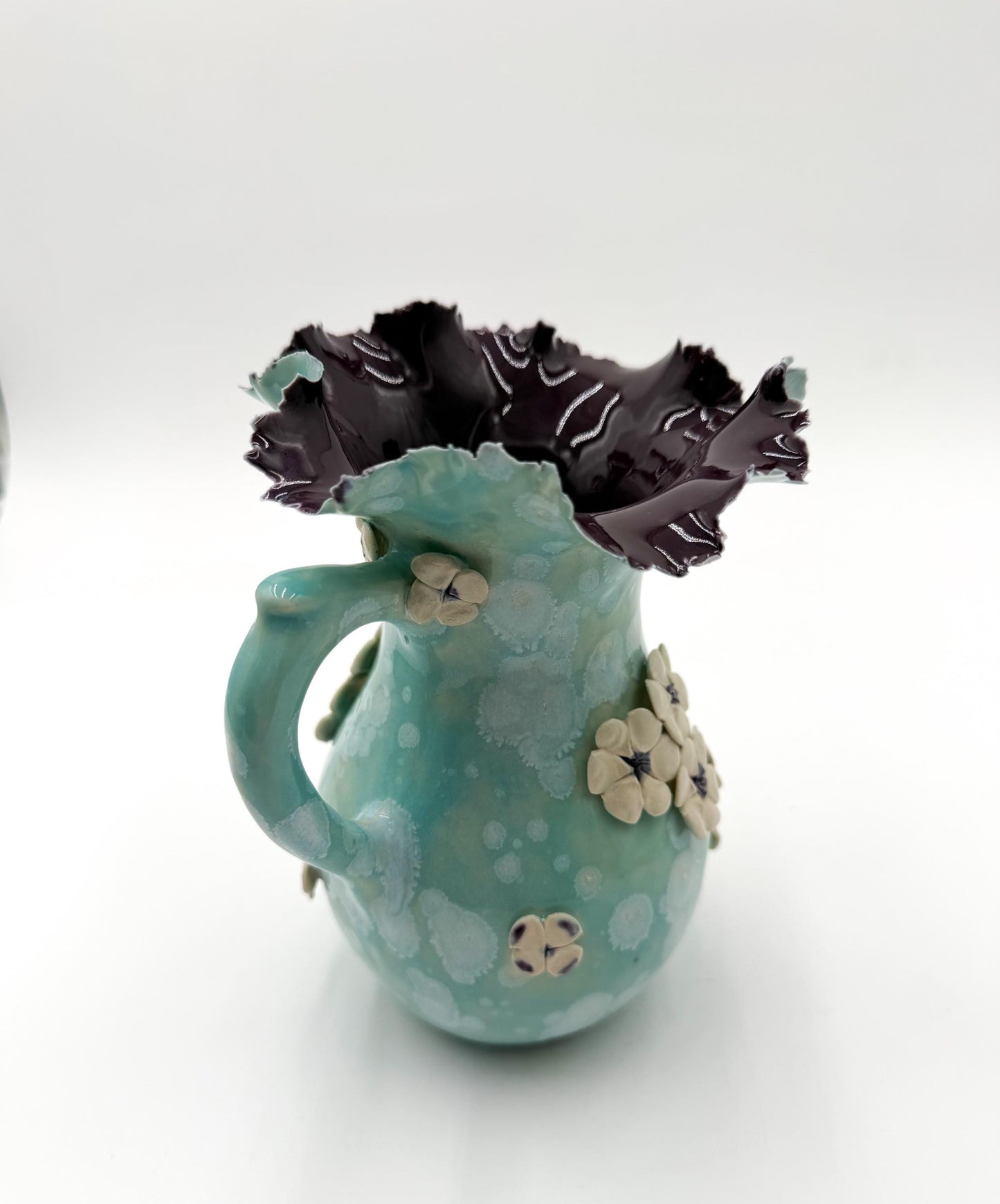 Handcrafted Porcelain Garden Vessel – Ceramic Posie Sculpture