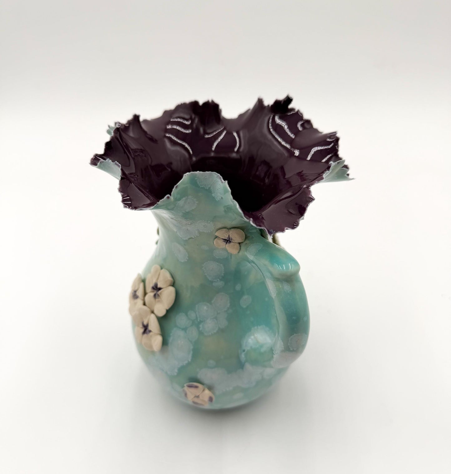 Handcrafted Porcelain Garden Vessel – Ceramic Posie Sculpture