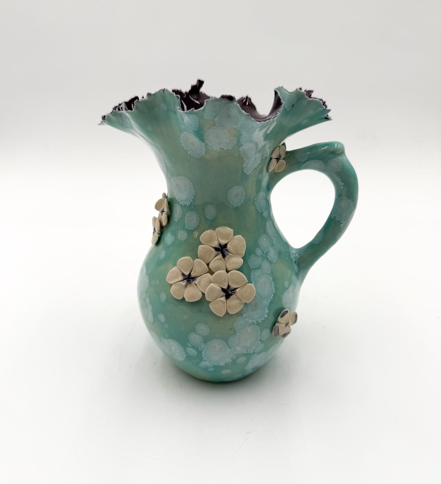 Handcrafted Porcelain Garden Vessel – Ceramic Posie Sculpture