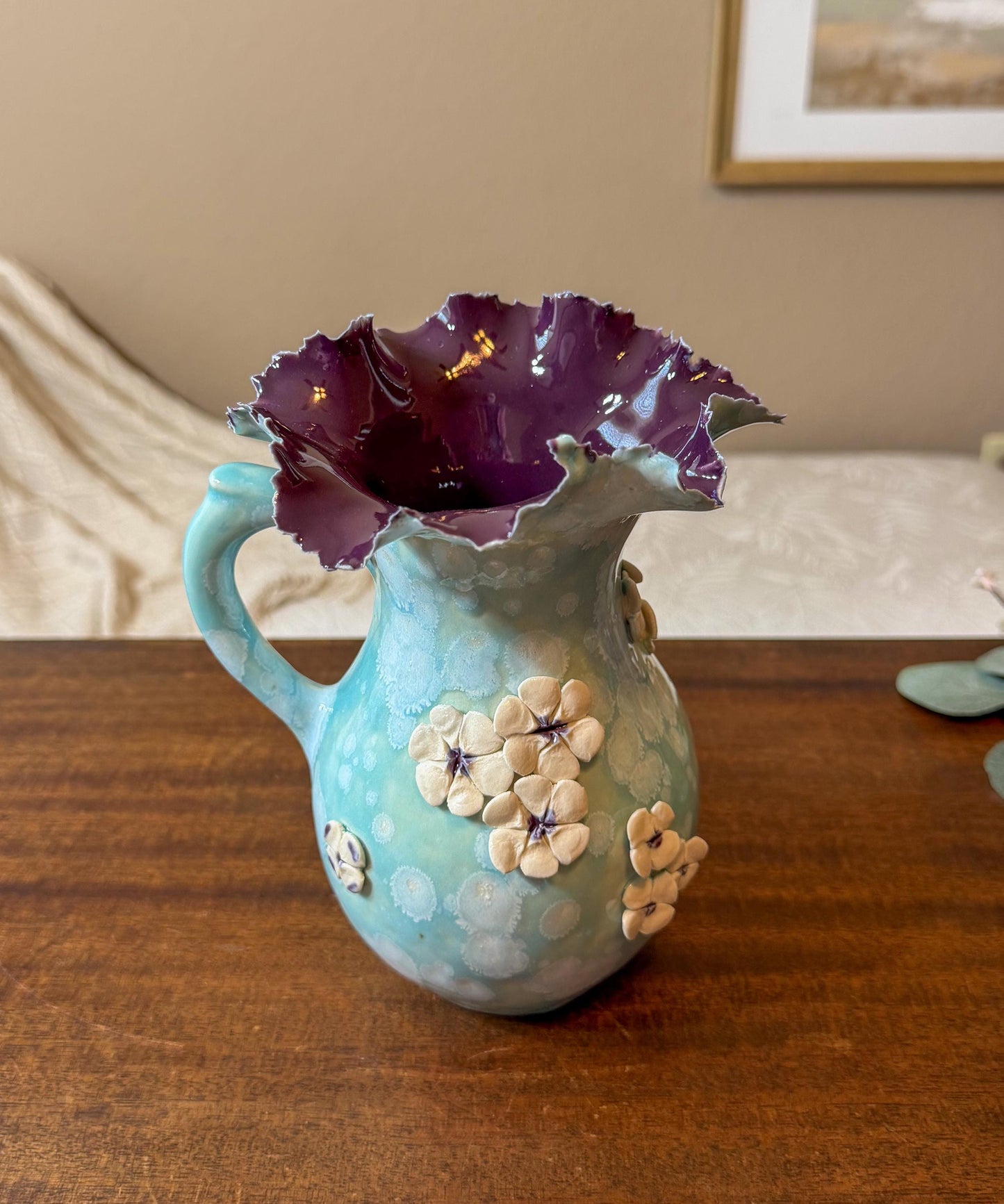 Handcrafted Porcelain Garden Vessel – Ceramic Posie Sculpture