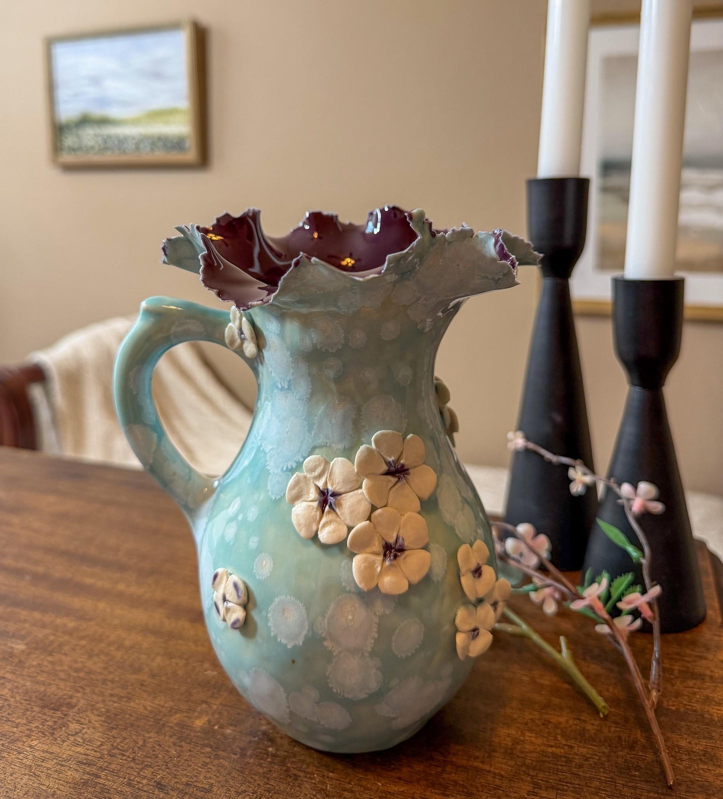 Handcrafted Porcelain Garden Vessel – Ceramic Posie Sculpture