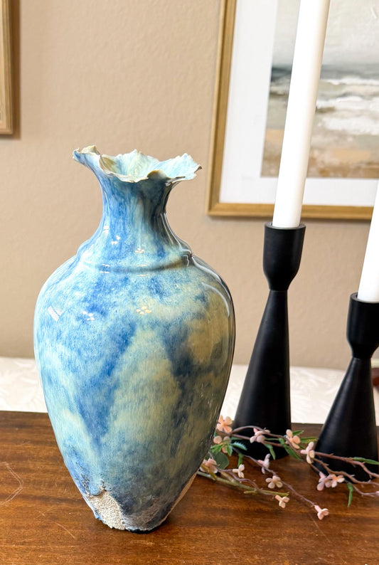 Tidal Series : Undertow Rising - Ceramic Ocean Vessel, Ocean inspired Sculpture
