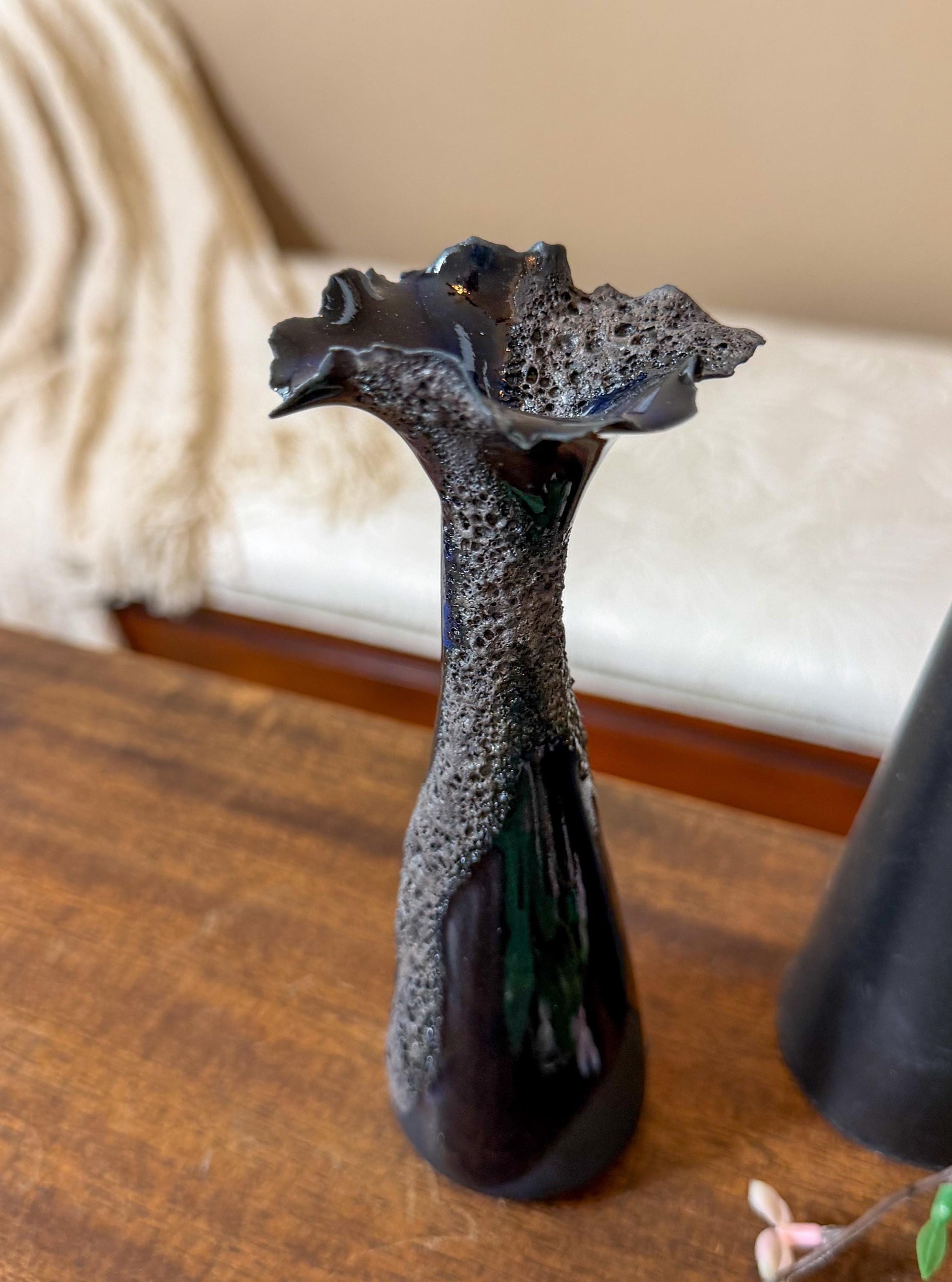 Obsidian Tide- Mini Porcelain Vessel