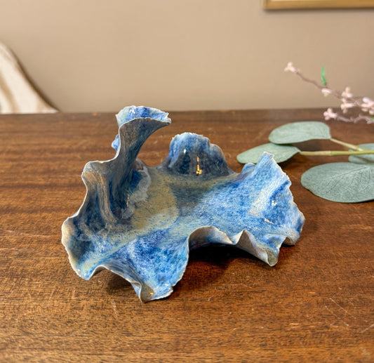 Tidal Echo Bowl - Porcelain Trinket Dish