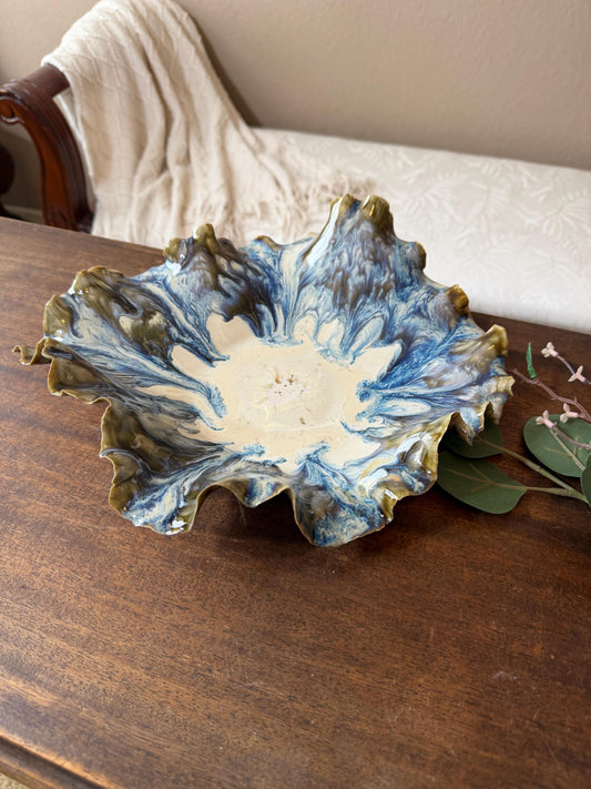 Tidal Rift Porcelain Bowl