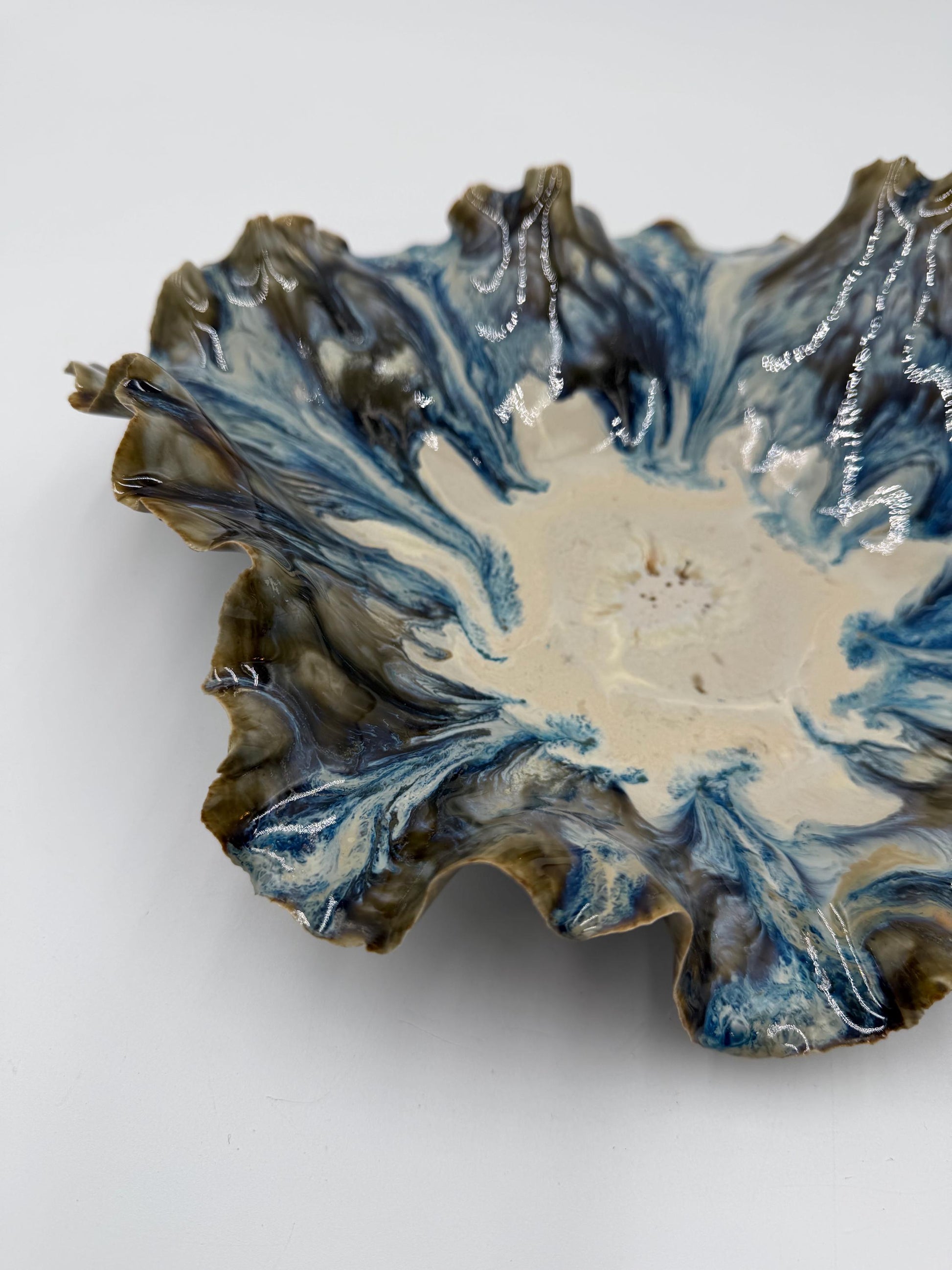 Tidal Rift Porcelain Bowl