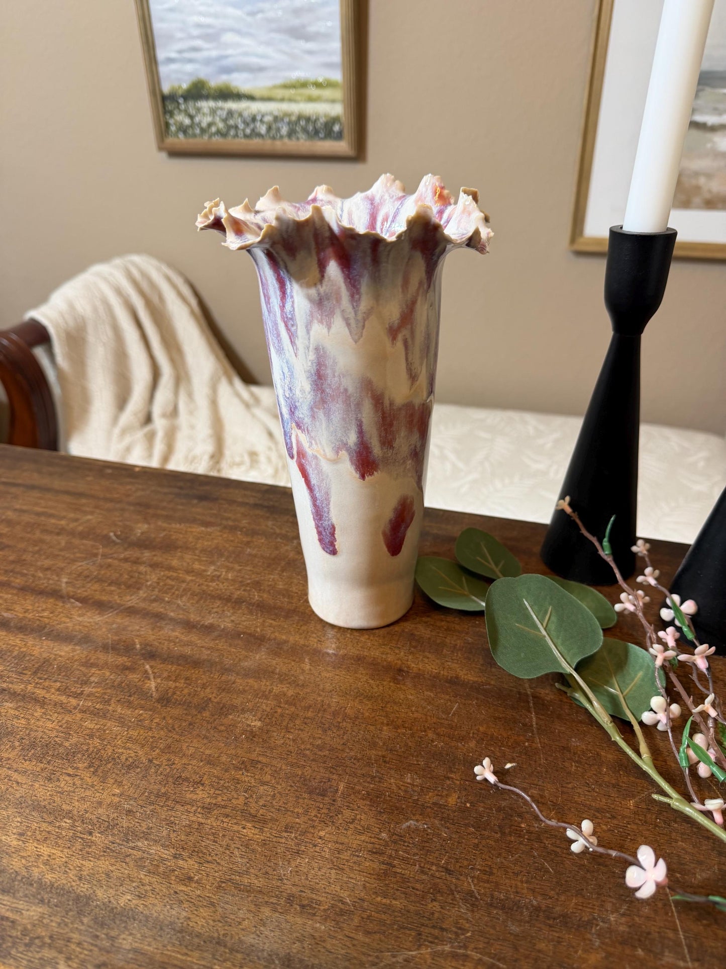Handcrafted Porcelain Vessel: Ceramic Vase, Home Decor