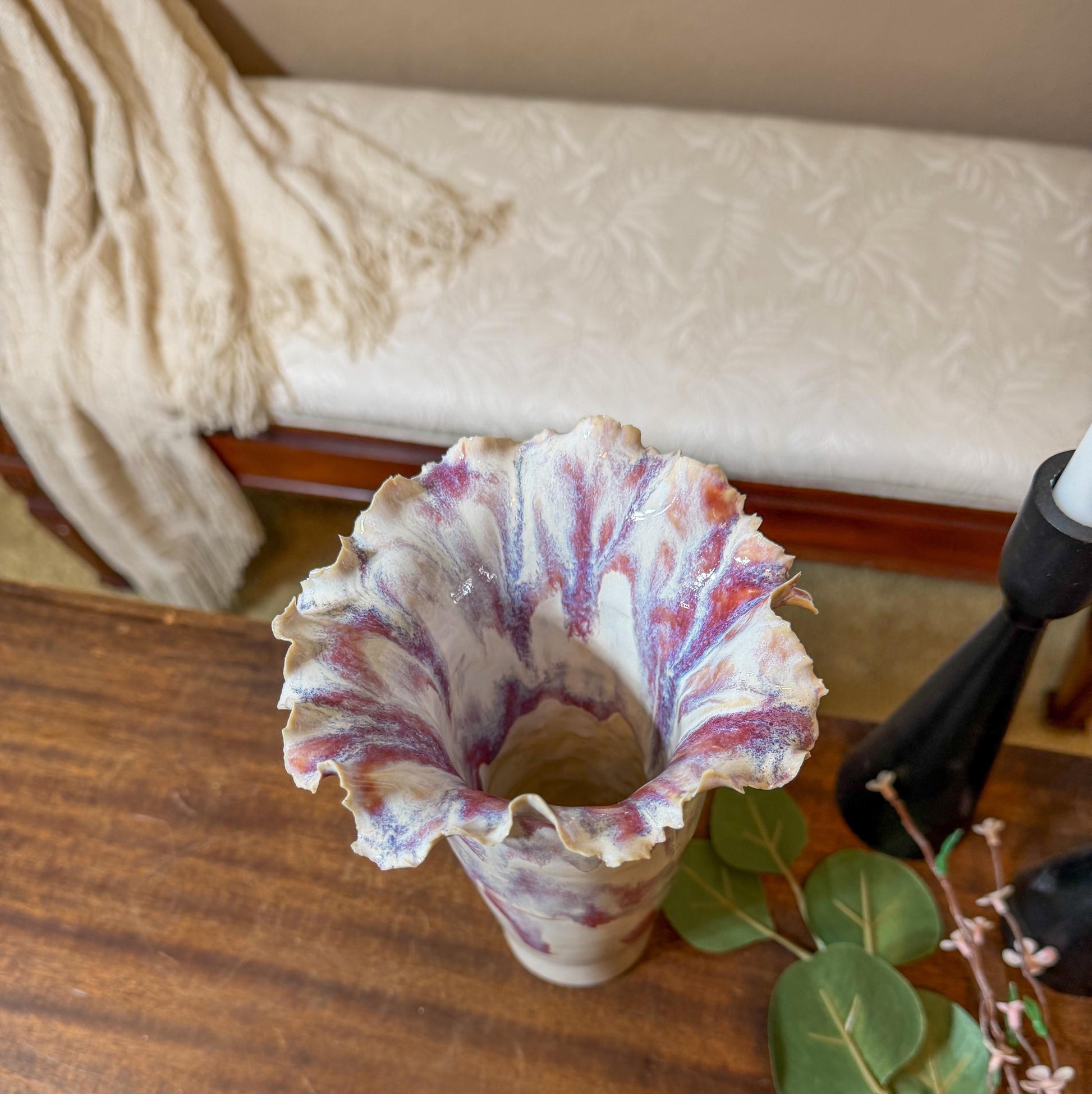 Handcrafted Porcelain Vessel: Ceramic Vase, Home Decor
