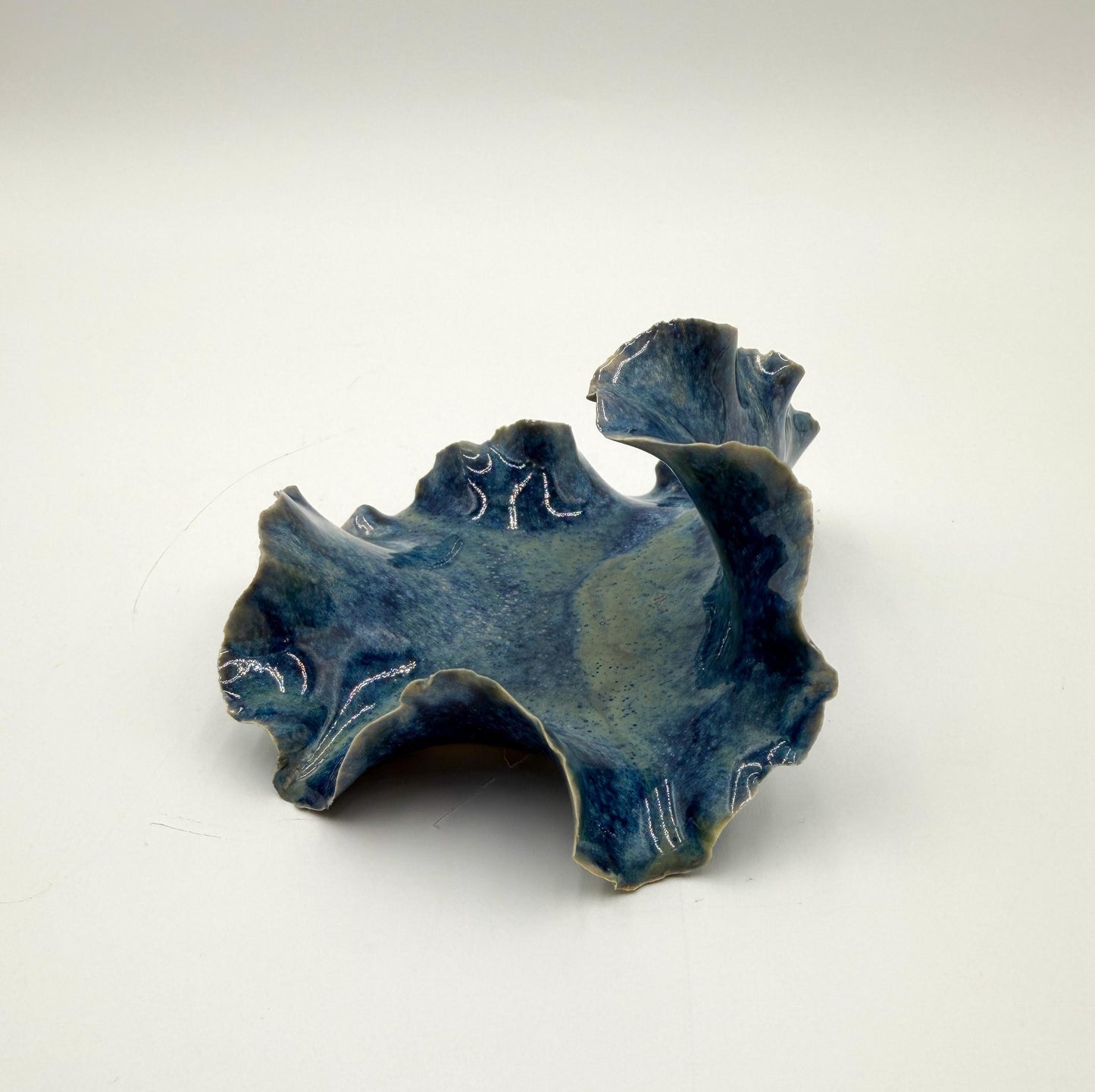 Tidal Echo Bowl - Porcelain Trinket Dish
