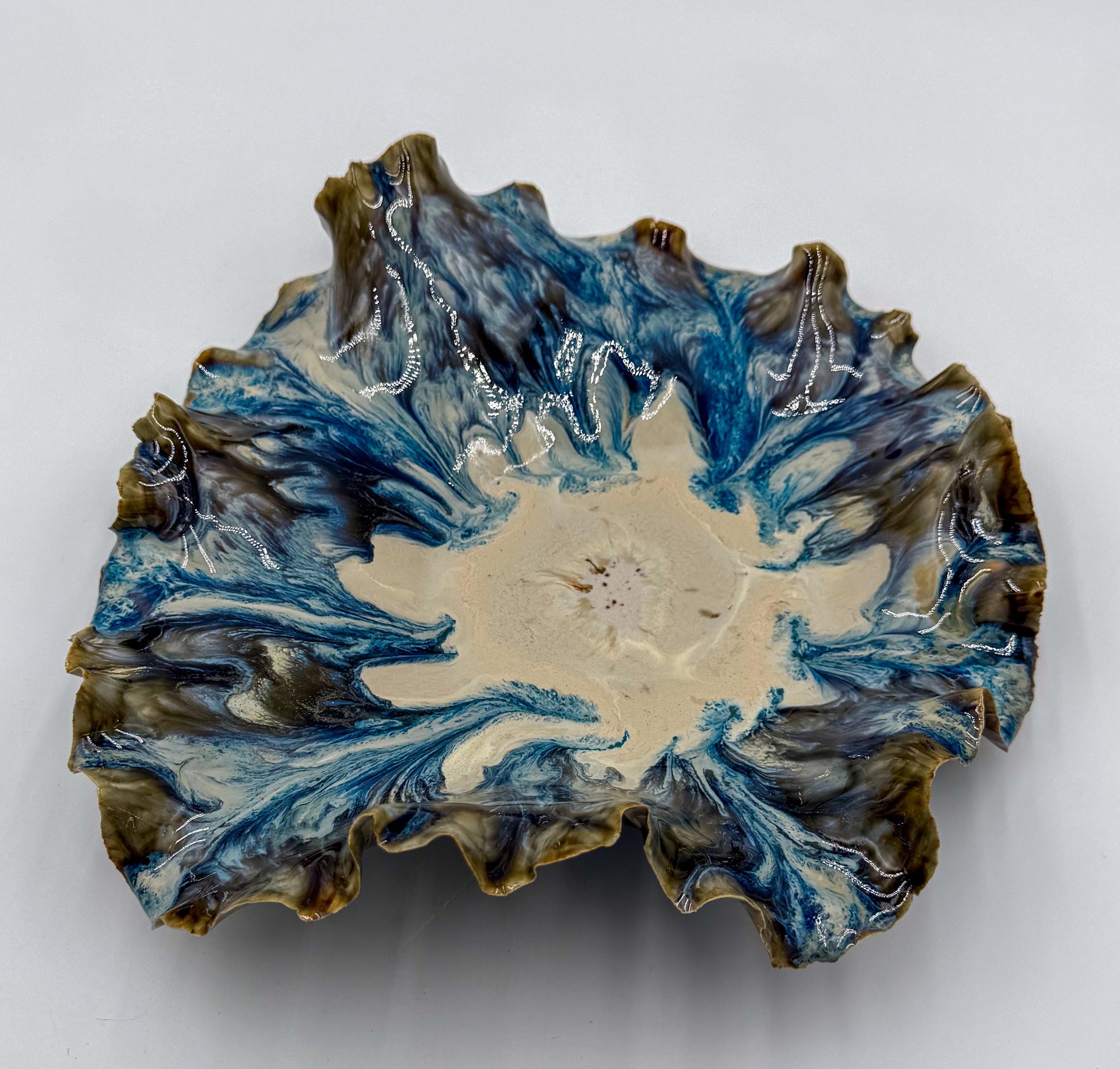 Tidal Rift Porcelain Bowl