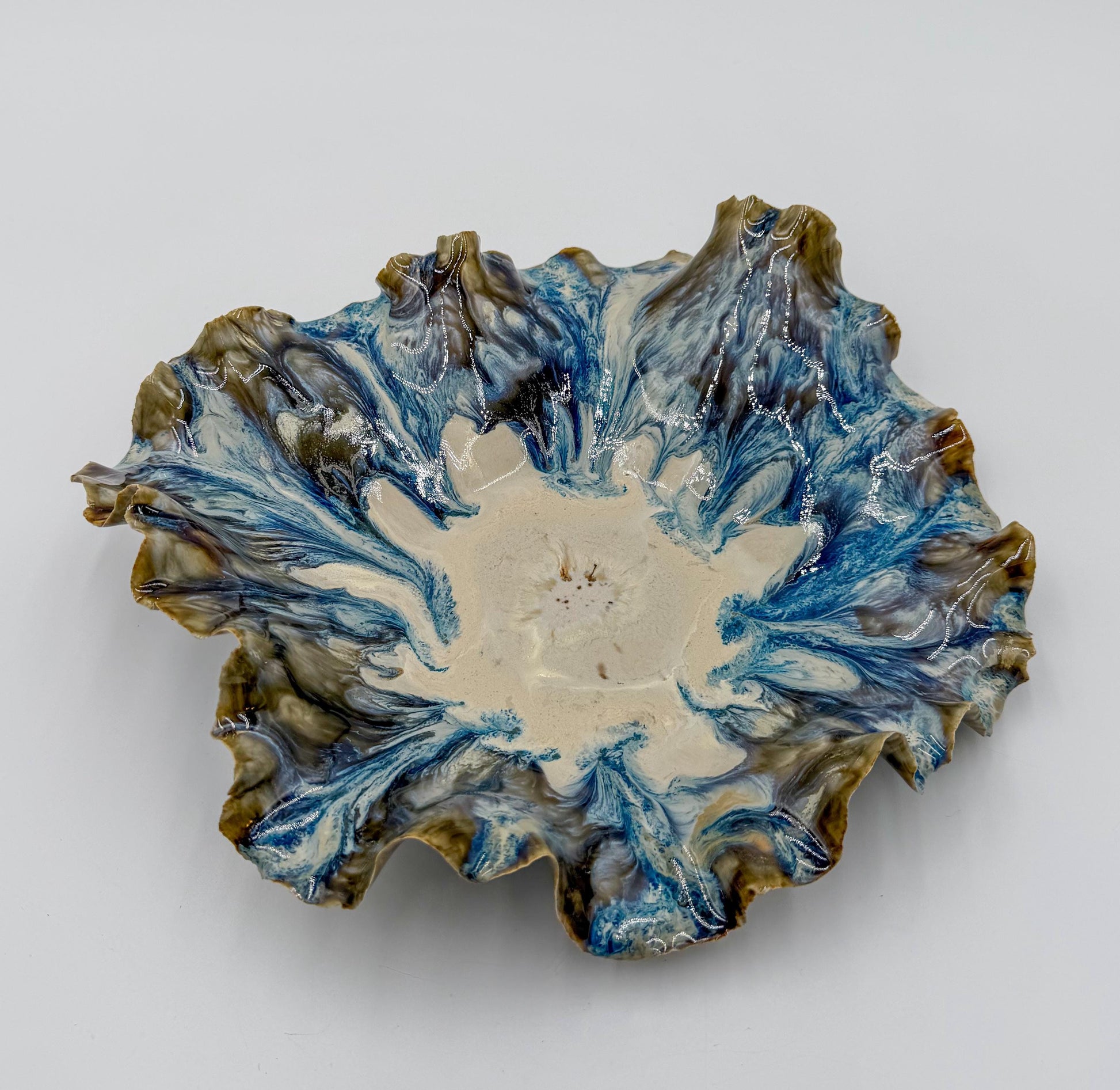 Tidal Rift Porcelain Bowl