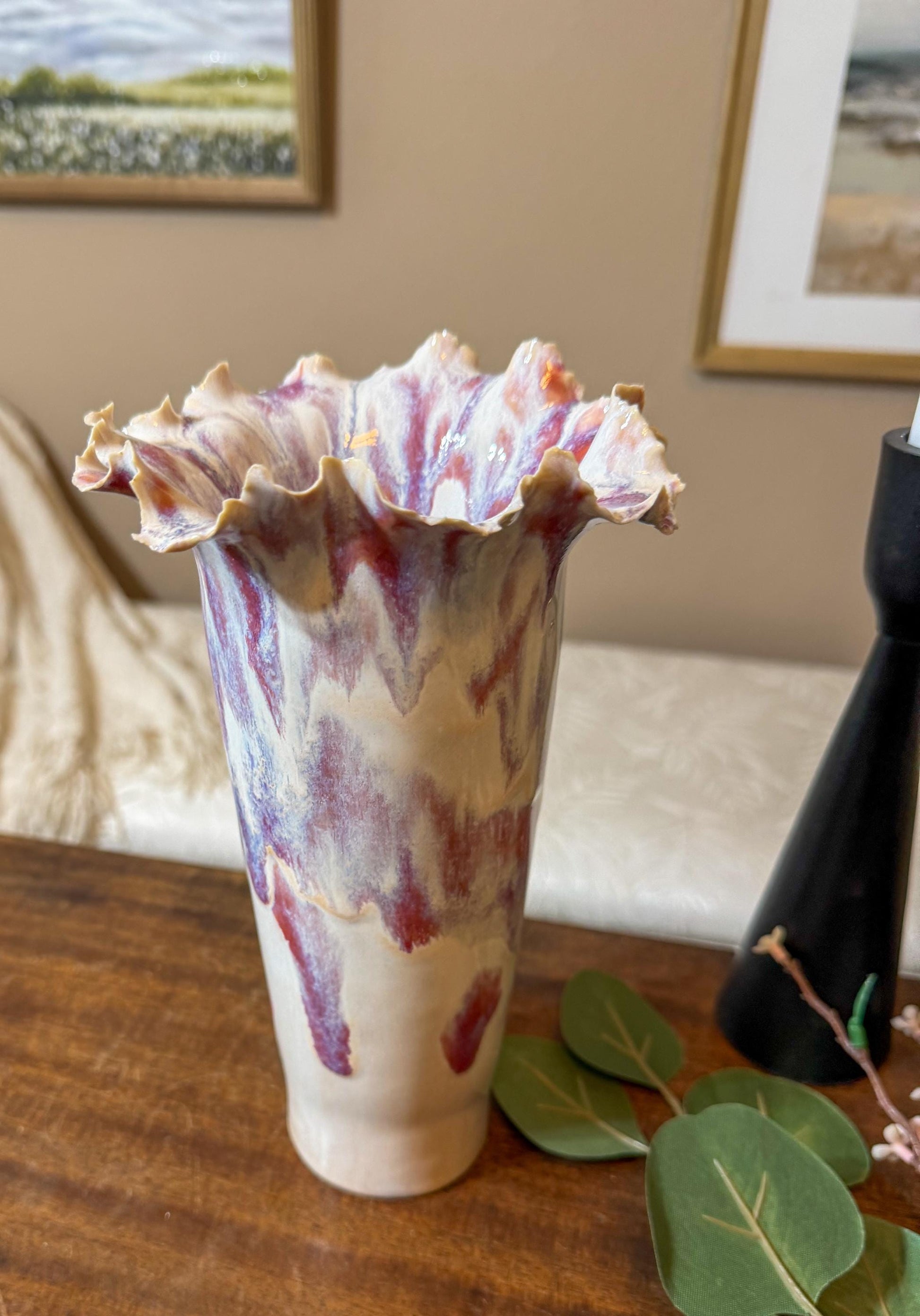 Handcrafted Porcelain Vessel: Ceramic Vase, Home Decor