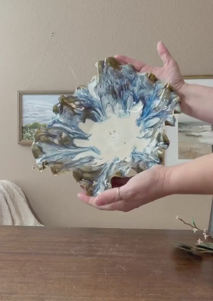Tidal Rift Porcelain Bowl