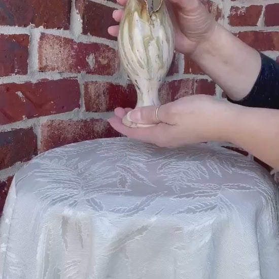 Handcrafted Porcelain Vase: Radiant Mini Burst Ceramic Vessel